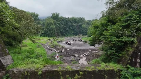 Jeep Adventure on Merapi Volcano Lava Tour, Yogyakarta, Indonesia 動画素材 322018141