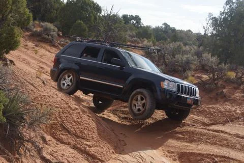 Jeep in the air Stock Photos