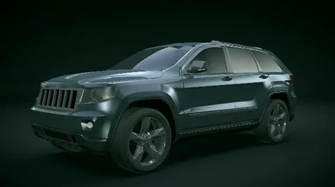 Jeep cherokee 2012 animation Video stock 11842423