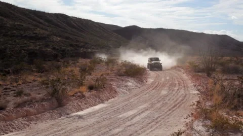 Jeep in the Desert Stock Footage