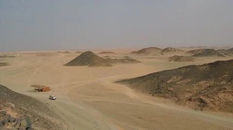 Jeep in the desert Stock Footage 48231741