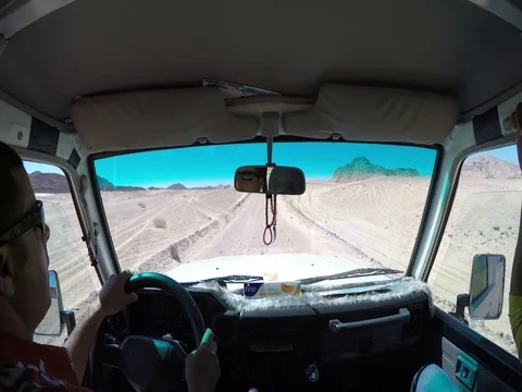 Jeep in the desert Stock Footage 72888049