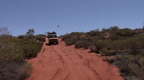 Jeep drive through outback 13 Stock Footage 57173679