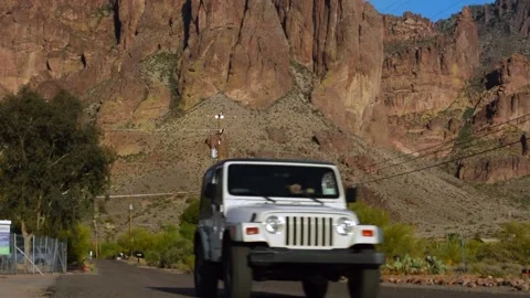 Jeep driving Stock Footage 167244025