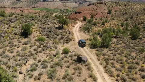 Jeep Driving Pan Over Video stock 145947332