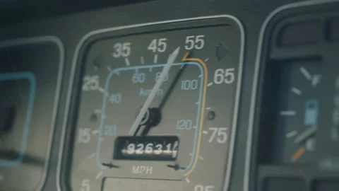 Jeep Eagle Speedometer Speeding Stock Footage 231926533
