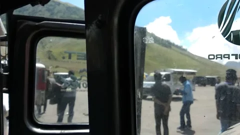 In a jeep Stock Footage 221989240