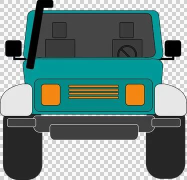 Jeep Front View Stock Illustration