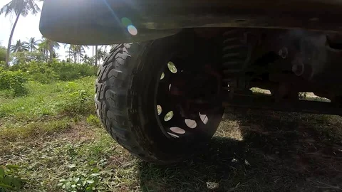 Jeep front wheel Stock Footage 112635979