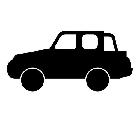 Jeep icon illustrated in vector on white background Stock Illustration