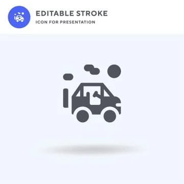 Jeep icon vector, filled flat sign, solid pictogram isolated on white, logo Stock Illustration