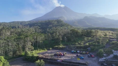 Jeep Lavatour Merapi Stock Footage 280896394