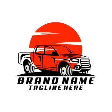 Jeep moon logo design vector Illustrazione stock