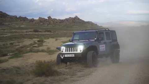 Jeep offroading Stock Footage 236411131