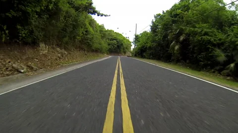 Jeep rides on the edge of the road Stock Footage 41533982