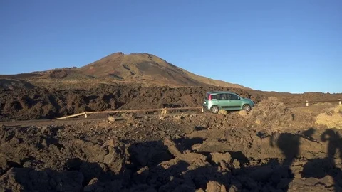 Jeep Standing In The Mountains Stock Footage 71915442