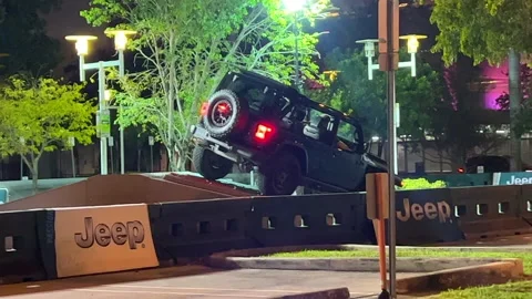 Jeep testing SUV suspension test Stock Footage 163565079