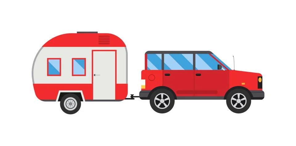 Jeep trailer vector illustration Illustrazione stock