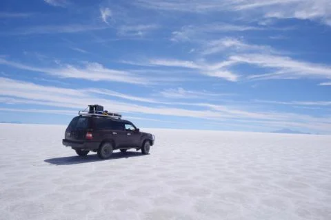 Jeep in uyuni Stock Photos