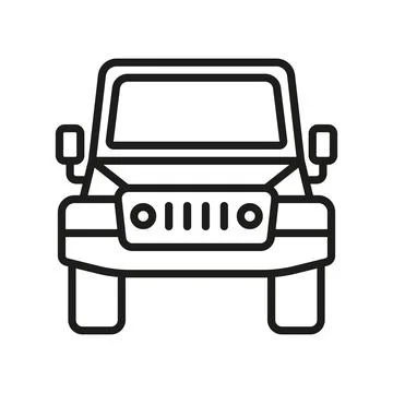 Jeep vehicle icon vector design templates simple and modern Stock Illustration