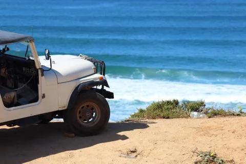 Jeep &amp; Waves 写真素材