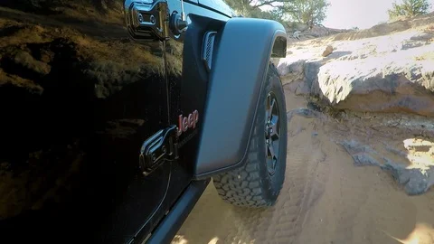 Jeep - WheelOverObstacle Stock-Footage 93528528