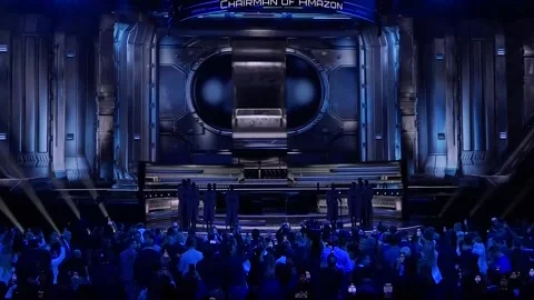Jeff Bezos plans to build space-based data centers with Blue Origin, Miami, US - Stock Footage 320661486