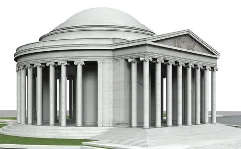 Jefferson memorial 3 Stock Illustration