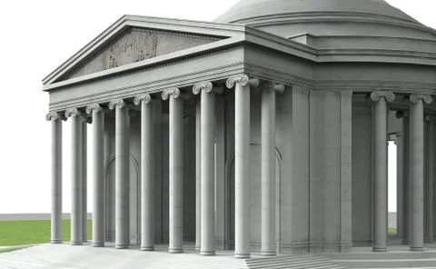 Jefferson memorial 6 Stock Illustration