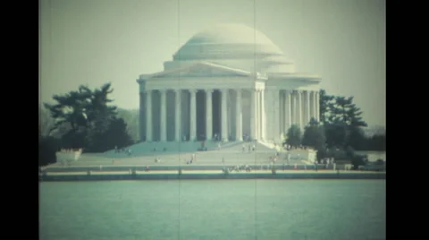 Jefferson Memorial and Tidal Basin Stock Footage 39885124