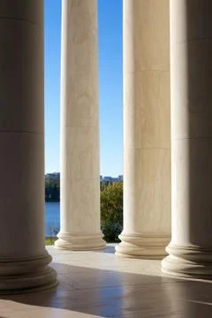 Jefferson Memorial Columns Foto stock