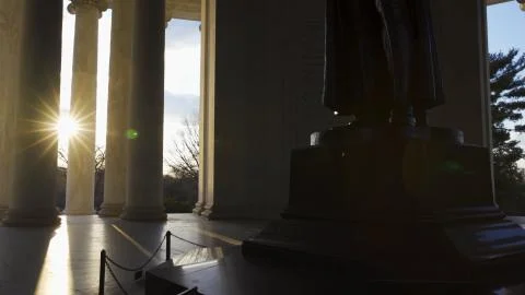 Jefferson Memorial Interior Lower Half of Statue Stock Photos