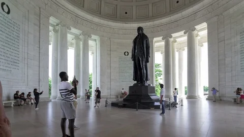 Jefferson Memorial Interior Timelapse Video stock 86335199