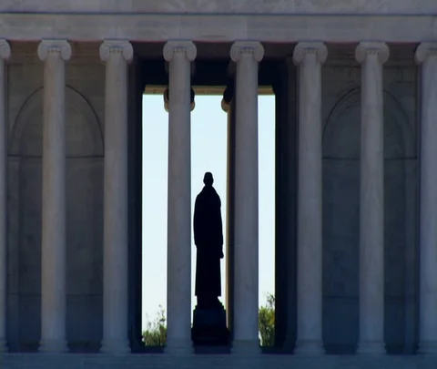Jefferson Memorial Pull 스톡 동영상 87094260