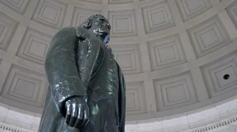 Jefferson Memorial Statue in DC Stock Footage 67771206