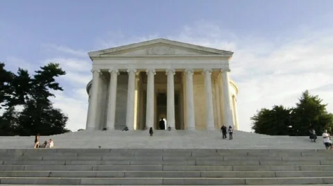 Jefferson Memorial Wide Angle 01 Stock Footage