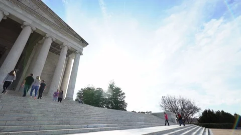 Jefferson Memorial - Wide Pan Stock Footage 86690541