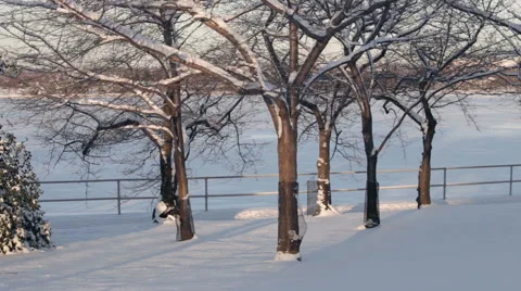 Jefferson Memorial in Winter Stock Footage 49829651