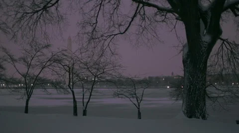 Jefferson Memorial in Winter Stock Footage 49861606