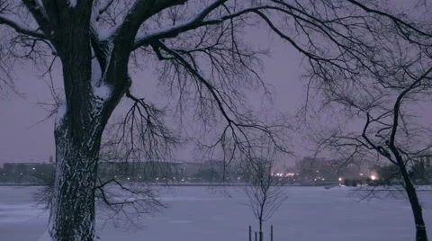 Jefferson Memorial in Winter Stock Footage 49861889
