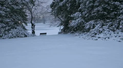 Jefferson Memorial in Winter Stock Footage 49861920