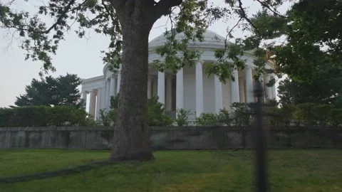Jefferson Monument- Tracking through trees Stock Footage 157548951