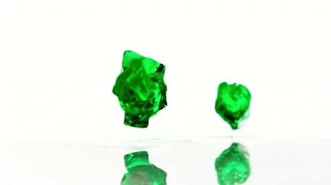 Jello falling on the floor and bouncing, Slow Motion Stock Footage 12351648