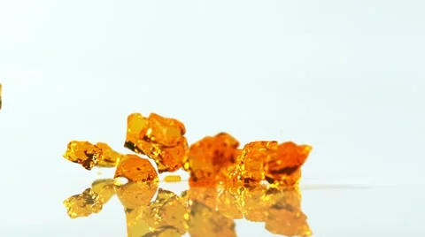 Jello falling on the floor and bouncing, Slow Motion Stock Footage 12351685