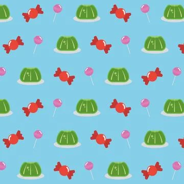 Jelly and candy pattern. Vector Stock Illustration