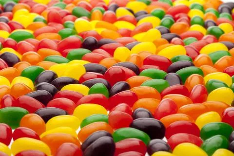 Jelly bean perspective Stock Photos