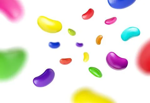 Jelly beans burst blast set. Realistic illustration. Good for packaging des.. 스톡 일러스트