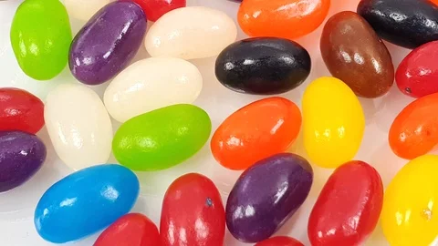 Jelly beans in container. Stock Footage 106721525