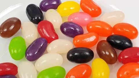 Jelly beans in container. Stock Footage 106721530