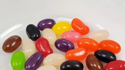 Jelly beans in container. Stock Footage 106721540